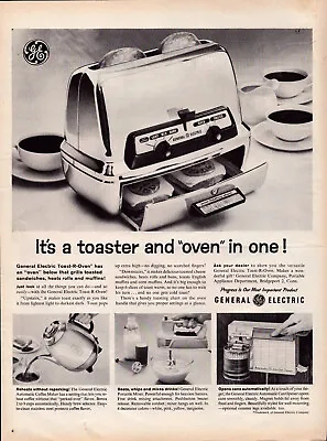 A3 Vtg Advertising Print Ad 1960 General Electric Toaster Oven Breakfast Toast • $8.48