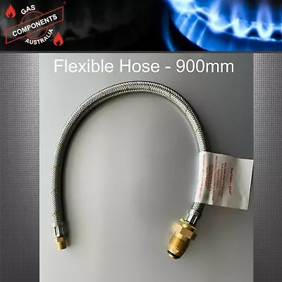 8mm Flexible Hose 900mm 1/4  For Double Bottle Kit ACC442c Caravan Gas BBQ LPG • $43.95