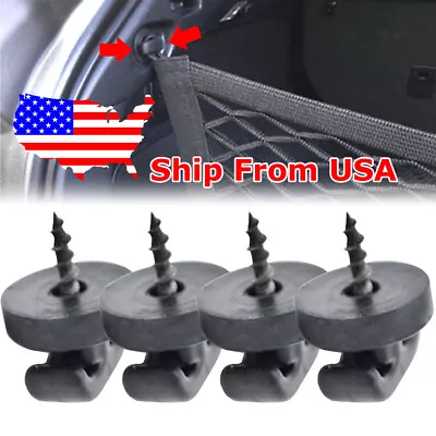 4Pcs SUV Trunk Boot Cargo Net Clips Ring Screws Envelope Net Tie Down Loop Hooks • $8.83