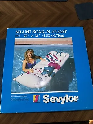 RARE Vintage 1987 Sevylor Miami Soak-n-Float Inflatable SEALED NOS • $210.74