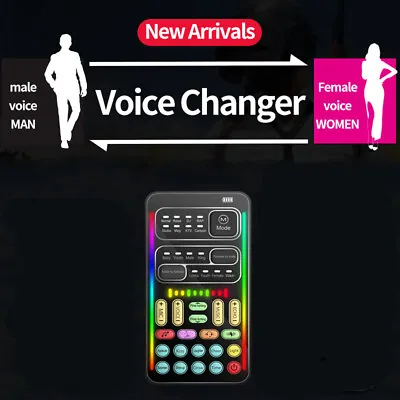 8 Mode Voice Changer Live Sound Card For Mobile Phone Sound Changer Device. • $19.32