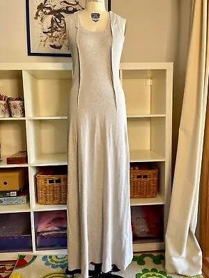 MAISON MARTIN MARGIELA Heather Gray Cotton Jersey Maxi Tank Dress 44 8 Circle 1 • $189