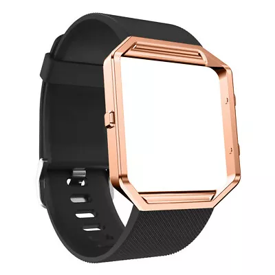 ❤️ Silicon Bracelet Watch Band Wrist Strap With Metal Frame For Fitbit Blaze • $19.15