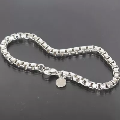 [Auction] Tiffany&Co. Venetian Bracelet Silver 925 18cm Authentic 5594A • $136.77