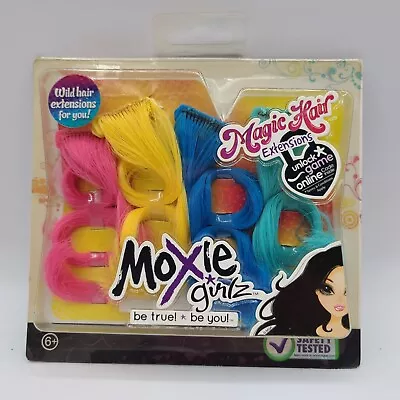 Moxie Girlz Magic Hair Extensions Pink Yellow Blue Aqua Doll Accessories NOS • $13.45