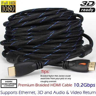 Hi-Speed 4K HDMI Cable 1.4 1080P Full HD 3D HDTV Video Lead 2M 3M 5M 10M 15M 20M • $14.24