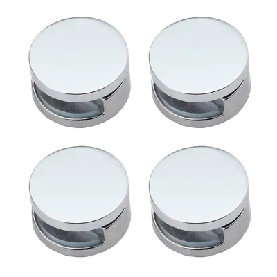  4 Pcs Glass Shelf Bracket Mirror Holder Clips Brackets Heavy Duty Adjustable • £7.58
