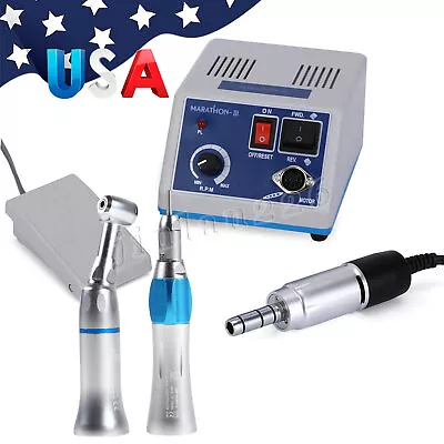 Dental Lab Marathon Micro Motor 35K Rpm N3 /Straight Contra Angle Handpiece • $15.99