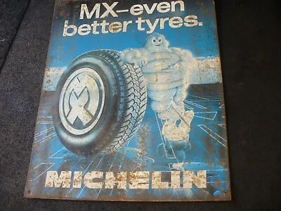 Michelin Signnot Enamel SignORIGINAL Michelin Man Metal Sign WORLDWIDE POST • £165