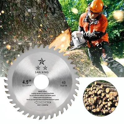£9.34 • Buy 115mm 40 Tooth Circular Wood Saw Blade Disc Bore Cutting For Angle Grinder W