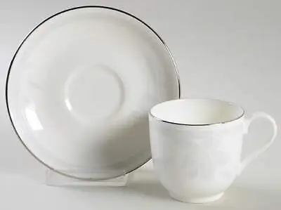 Mikasa Ovation White Demitasse Cup & Saucer 1774303 • $8.99