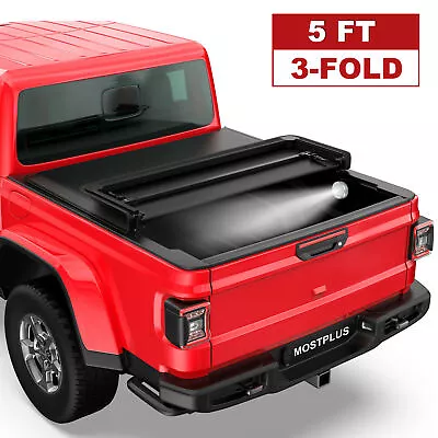 $159.99 • Buy 5FT Tri-Fold/3 Fold Soft Truck Bed Tonneau Cover For 2020-2023 Jeep Gladiator JT