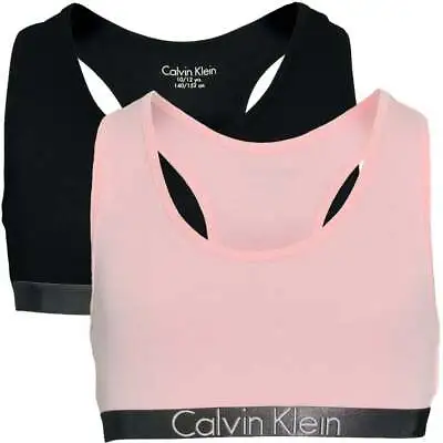 Calvin Klein GIRLS 2 Pack Customized Stretch Bralette Black / Unique • £27.99