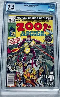 2001: A Space Odysseey #8-cgc 7.5- 1st App Machine Man-1977 Marvel- • $47