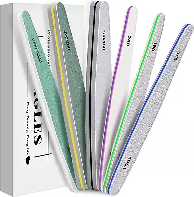 Emery Boards Professional Grit Nail File Pack For Acrylic/Natural/Gel Nails (100 • $10.99