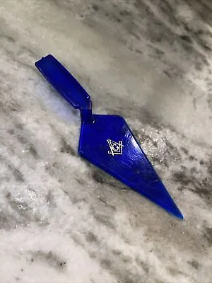 Vintage Free Mason Masonic Star Blue Plastic Trowel Letter Opener-S • $9.86