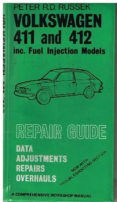 Vw 411 412 Saloon & Variant (incl Fuel Injection) 1968-72 Owners Repair Handbook • $46.24