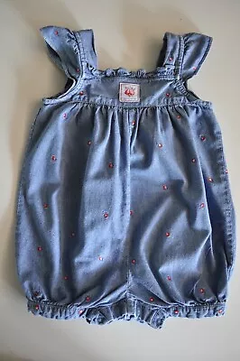 Vintage Gymboree Baby Girls Bubble Romper Denim Size 18-24 Months  • $15