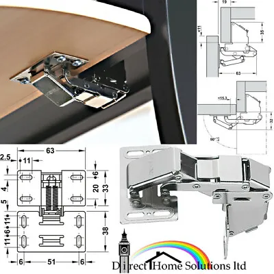 Hafele Overhead Swing Up Flap Caravan Motorhome Hinge Locker Cupboard Door Stay • £5.43