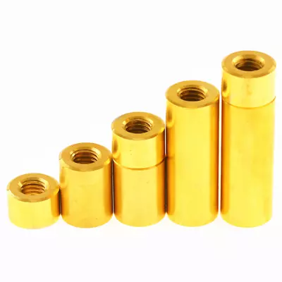 £1.74 • Buy M1.6-M3.5 Brass Threaded Round Rod Tube Adapter Coupling Rod Bar Stud Connector