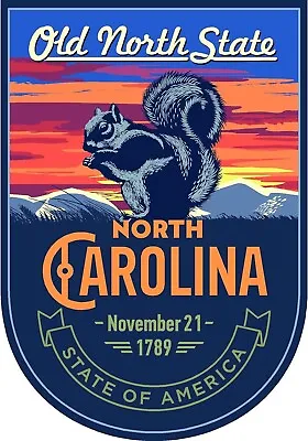 State Animal North Carolina Night 4  X 5.5  Inches Sticker Decal Die Cut Vinyl • $3.49