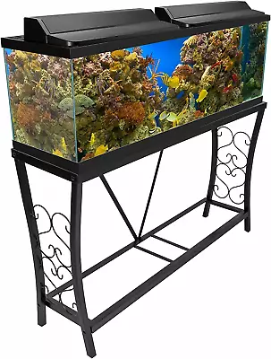 Aquatic Fundamentals Metal Aquarium Stand (55 Gallon Black) • $165.99