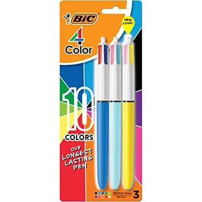 4-Color Ballpoint Medium Point (1.0mm) 4 Colors In 1 Set Of Multicolored Pens • $12.28