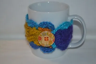 £3.50 • Buy Crochet Mug Cosy Mug Wrap Mug Hug Multicoloured 100% Acrylic Hygge OOAK Ver. 07