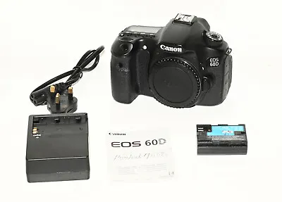 Canon EOS 60D Digital SLR Camera BODY +Battery + Charger. Shutter 22% • £175