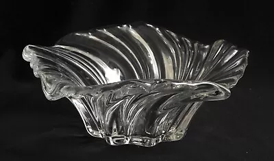 Crystal Centerpiece Swirl Wave Belle Epoque Mikasa 8” • $17.95