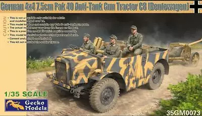 Gecko 35GM0073 1/35 Scale German 7.5cm Pak 40 Anti-Tank Gun Tractor C8 • £43.76