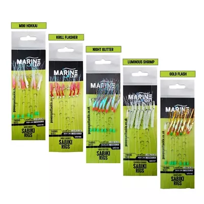 Mackerel Feathers Sea Fishing Rigs Lures 7 Hooks Sabiki Rig / Hook Size 2 • £18.99