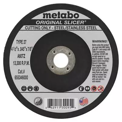 Metabo 655316000 3  X 0.04 X 1/4 Original Slicer A60TZ 100 Pack • $125.99