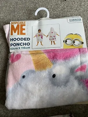 New Despicable Me Girls Unicorn Hooded Minion Towel Swimming Beach Pool Gift • £8.99