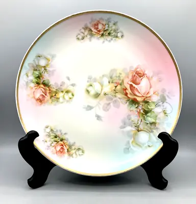 Antique Porcelain Charger Serving Plate PSL Austria Hand Painted 12  • $24.95