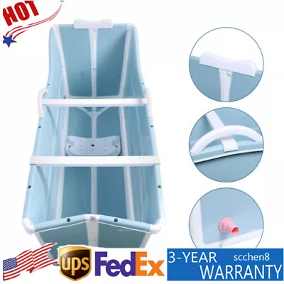 Portable Foldable Bathtub Soaking Standing Bath Tub For Hot Bath Ice Bath Spa • $142