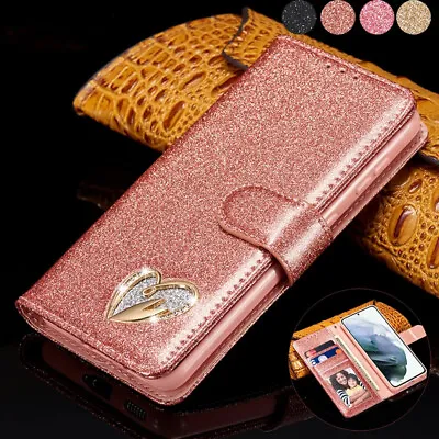 Card Slot Wallet Case Cover For Samsung Galaxy S7 S8 S9 S10 S20 S21 A72 A50 A40 • $11.75