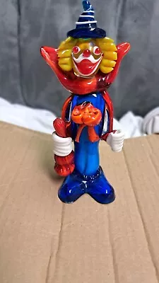 Murano Glass Hand Blown Clown Vintage Circa 1970 • $35