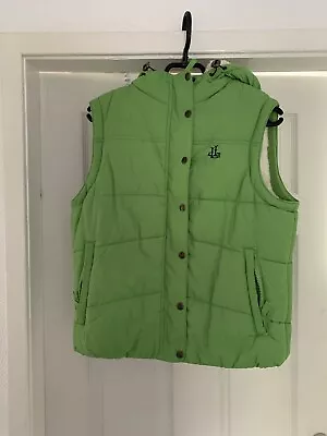 Ladies Lazy Jacks Green Fleece Lined Body Warmer Gilet Size M Excellent   • £6.99