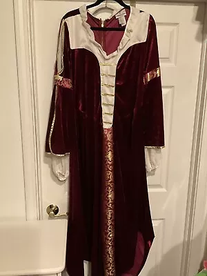 Renaissance Medieval Maiden Princess Queen Costume Dress Adult Size XL • $39.99