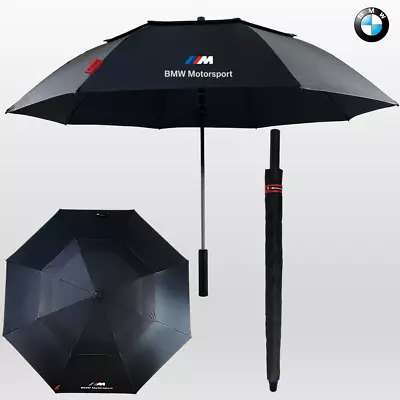 BMW Car Accessories Quality Umbrella Automatic Dual Canopy Black Red Brolly Golf • £35.90