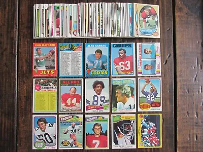 $7.99 • Buy Vintage 1970's Topps Football LOT OF 110 DIFFERENT CARDS F-G-VG Condition Stars