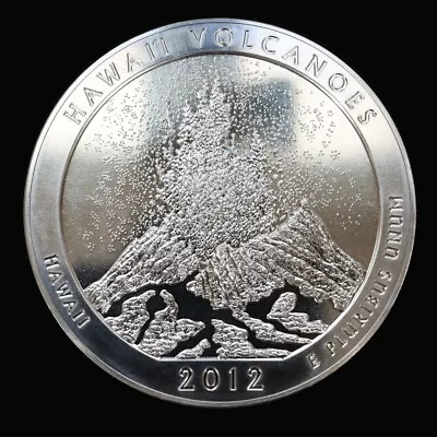 2012 - 5 Oz Silver HAWAII VOLCANOES America The Beautiful Uncirculated Coin!! • $196.53