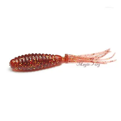 Bass Fishing Lure 10pcs Silicone Soft Crappie Tube Worm Skirt Tail 2.5  STA7A • $8.53