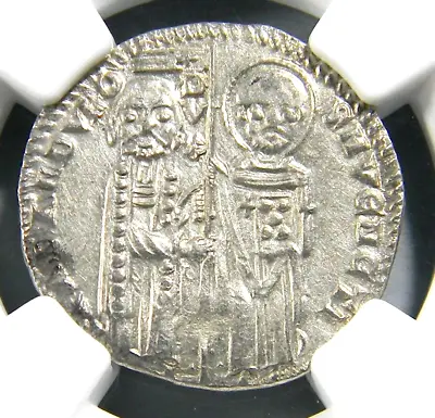 Italy Venice 1329-39 Silver Grosso Coin Francesco Dandolo NGC MS 62 • $299.95