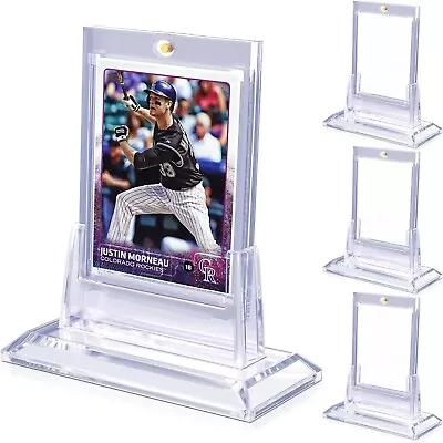 4Pcs Magnetic Card Holders For Trading Card 35Pt Hard Baseball Protector W Stand • $12.99