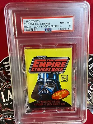 1980 Topps  STAR WARS - THE EMPIRE STRIKES BACK - SERIES 3 - WAX PACK - PSA 8 • $99.99