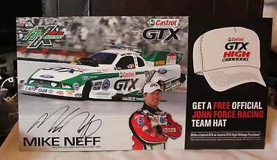 Mike Neff Hand Signed 8x10 Cardstock 2011 NHRA Funny Car Full Throttle Dragster • $85