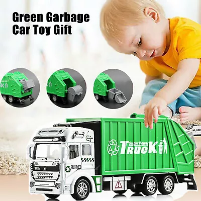 Green Garbage Car Powered Toys For Boys Truck Car 3-9 Years Children's Day Gift • £10.43