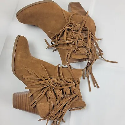 Yellowbox Ankle Boots With Fringe Bikendi Size US 8 • $14